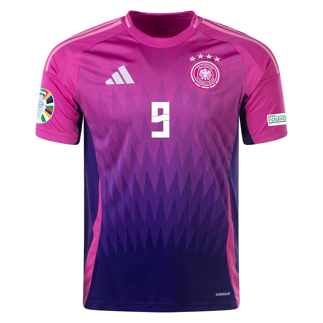 DFB 24 AUSWÄRTSTRIKOT mit Euro-Patches 9 WERNER