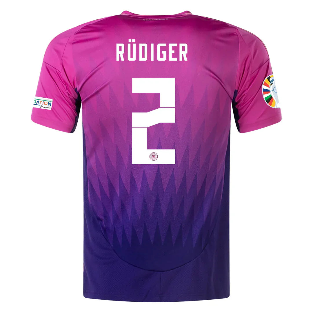 DFB 24 AUSWÄRTSTRIKOT mit Euro-Patches 2 RUDIGER