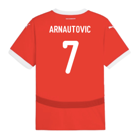 Arnautović #7 Österreich 2024 Fußball Heimtrikot Herren mit Euro-Patches