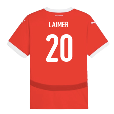 Laimer #20 Österreich 2024 Fußball Heimtrikot Herren mit Euro-Patches