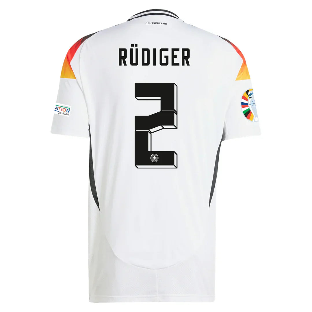 DFB 24 HEIMTRIKOT mit Euro-Patches 2 RUDIGER